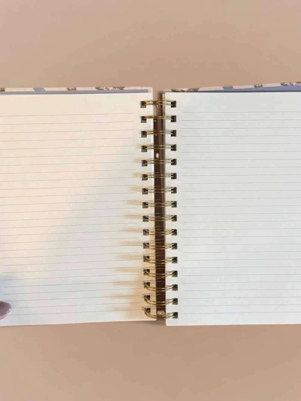 Floral ribbon spiral lined notebook